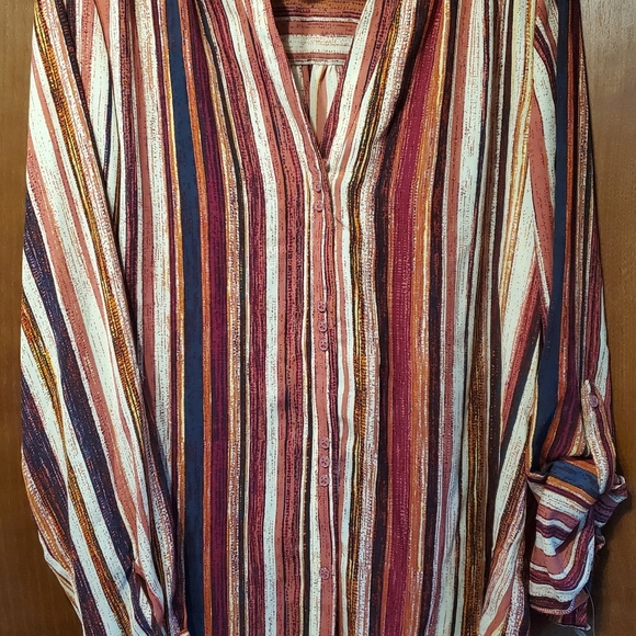 NWT - Zac & Rachel striped blouse - LARGE - Picture 2 of 7